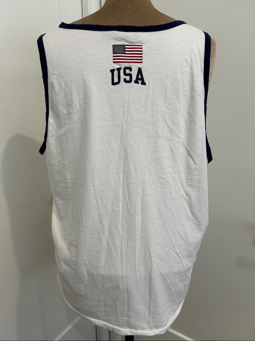 90’s Vintage Polo Ralph Lauren Team USA Flag Tank Top Stadium | Size XXL - Picture 2 of 10